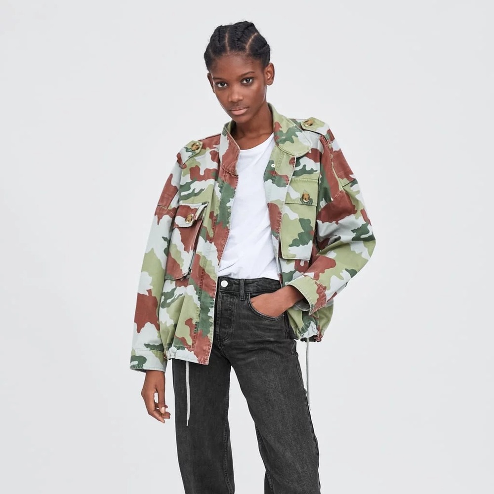 Zara TRF Camouflage Combat Jacket